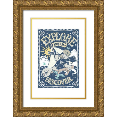 Explore Discover Gold Ornate Wood Framed Art Print with Double Matting by Snowdon, Alexandra