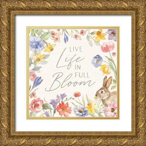 Happy Easter II Gold Ornate Wood Framed Art Print with Double Matting by Vassileva, Silvia