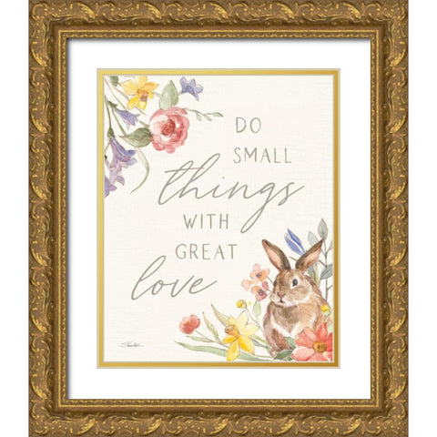Happy Easter VIII Gold Ornate Wood Framed Art Print with Double Matting by Vassileva, Silvia