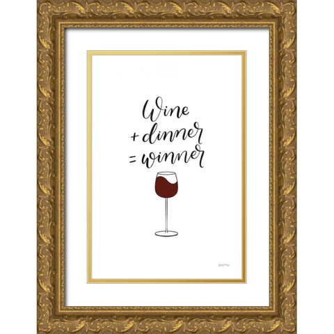 Kitchen Words III BW II Gold Ornate Wood Framed Art Print with Double Matting by Thorns, Becky