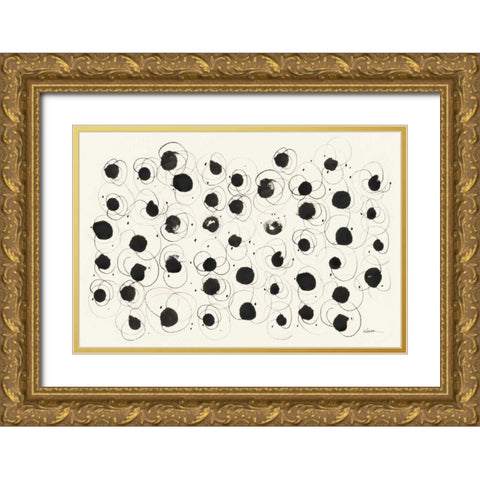 Round Seven Deluxe Gold Ornate Wood Framed Art Print with Double Matting by Novak, Shirley