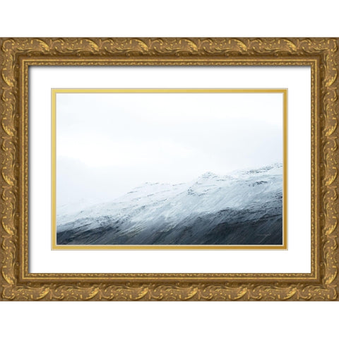 Mountain Gradient Gold Ornate Wood Framed Art Print with Double Matting by Marshall, Laura