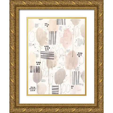 Neutral Studies II Gold Ornate Wood Framed Art Print with Double Matting by Prahl, Courtney