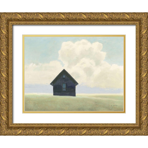 Lonely Landscape I Gold Ornate Wood Framed Art Print with Double Matting by Wiens, James