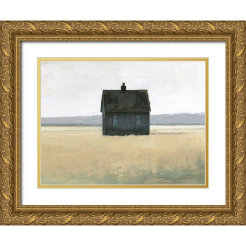 Lonely Landscape II Gold Ornate Wood Framed Art Print with Double Matting by Wiens, James