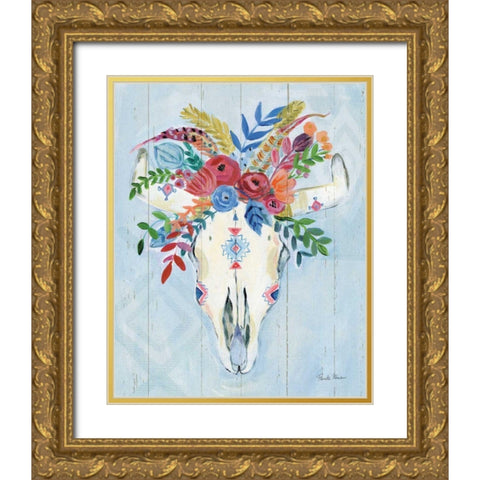 Cowgirl I Gold Ornate Wood Framed Art Print with Double Matting by Zaman, Farida