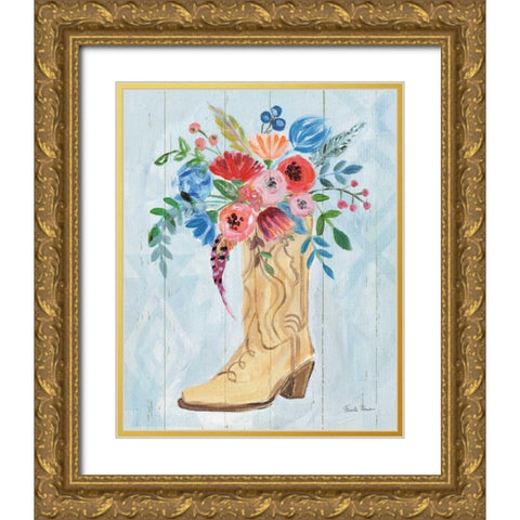 Cowgirl II Gold Ornate Wood Framed Art Print with Double Matting by Zaman, Farida