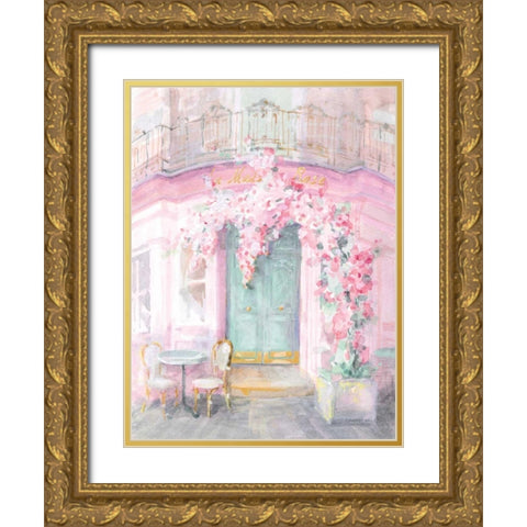 Pastel Paris IV Gold Ornate Wood Framed Art Print with Double Matting by Nai, Danhui