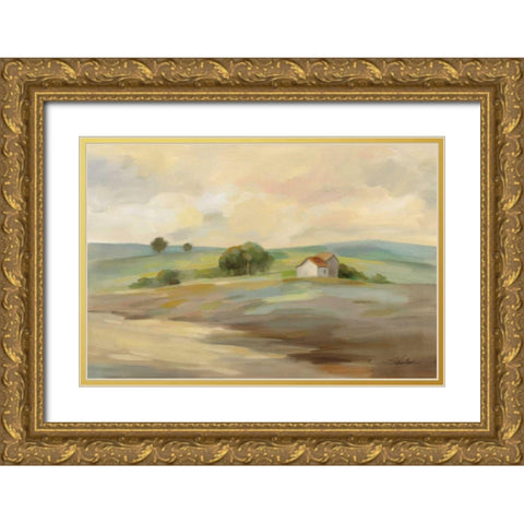 Path to the Farm Gold Ornate Wood Framed Art Print with Double Matting by Vassileva, Silvia