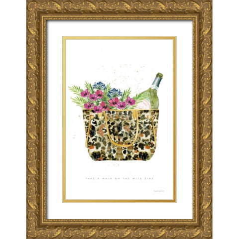On the Wild Side IV Gold Ornate Wood Framed Art Print with Double Matting by Charro, Mercedes Lopez