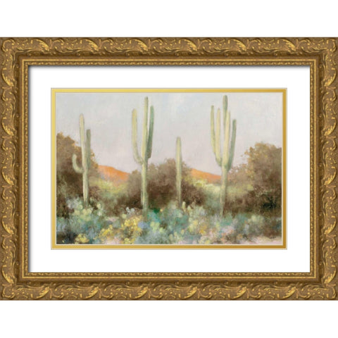 Sunrise Desert III Neutral Gold Ornate Wood Framed Art Print with Double Matting by Purinton, Julia