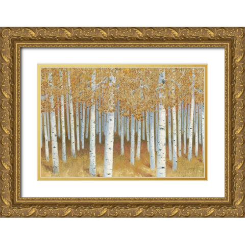 Forest of Gold Gold Ornate Wood Framed Art Print with Double Matting by Wiens, James