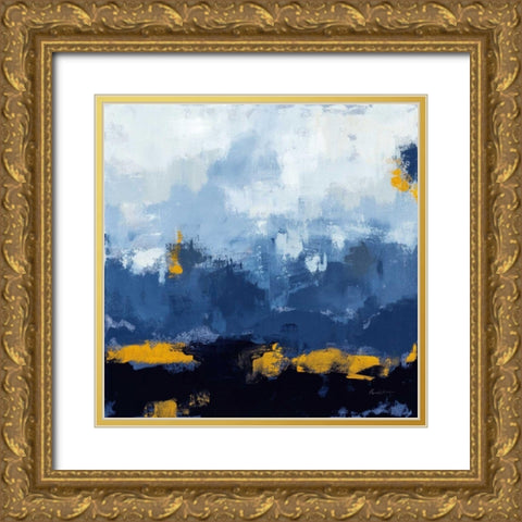 Mountain Gold Gold Ornate Wood Framed Art Print with Double Matting by Munger, Pamela