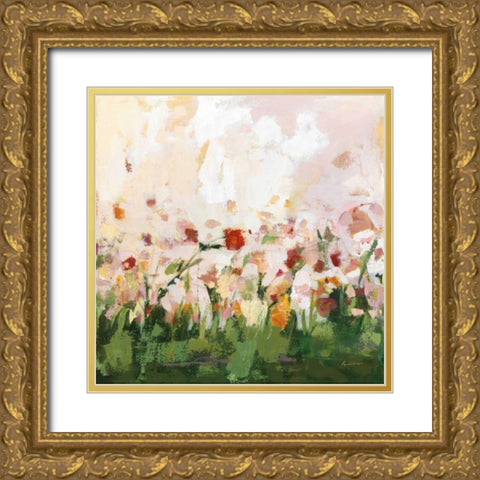 Spontaneous Summer III Gold Ornate Wood Framed Art Print with Double Matting by Munger, Pamela
