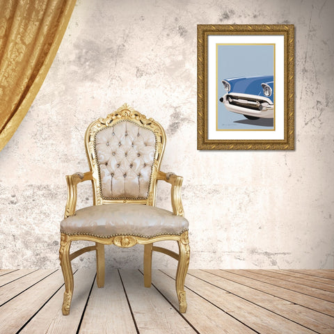 American Vintage Car II Gold Ornate Wood Framed Art Print with Double Matting by Escalante, Omar