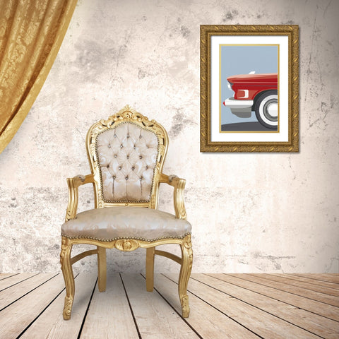 American Vintage Car III Gold Ornate Wood Framed Art Print with Double Matting by Escalante, Omar
