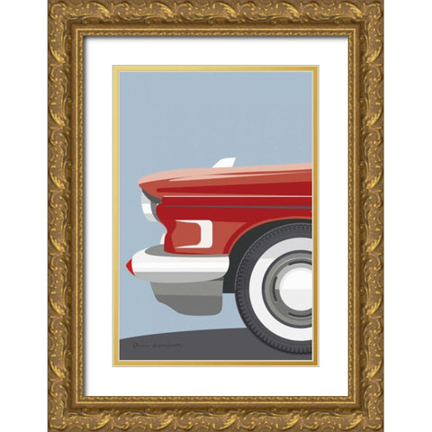 American Vintage Car III Gold Ornate Wood Framed Art Print with Double Matting by Escalante, Omar