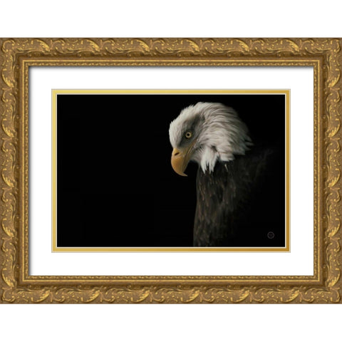 Eagle Bow Gold Ornate Wood Framed Art Print with Double Matting by Larson, Nathan