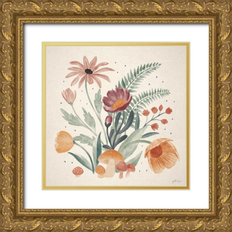 Cottage Botanical III Gold Ornate Wood Framed Art Print with Double Matting by Penner, Janelle