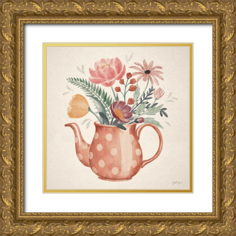 Cottage Botanical IX Gold Ornate Wood Framed Art Print with Double Matting by Penner, Janelle