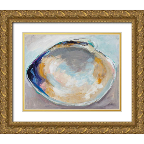 Open Quahog I Gold Ornate Wood Framed Art Print with Double Matting by Vertentes, Jeanette