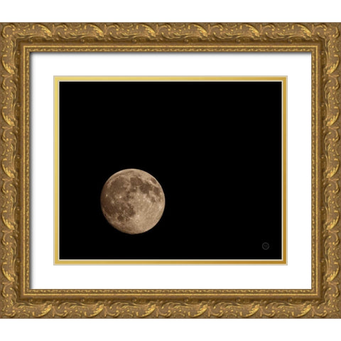 Moon Detail II Gold Ornate Wood Framed Art Print with Double Matting by Larson, Nathan