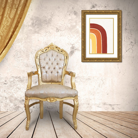 Fall Rainbow I Gold Ornate Wood Framed Art Print with Double Matting by York, Leah