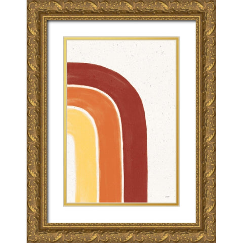 Fall Rainbow I Gold Ornate Wood Framed Art Print with Double Matting by York, Leah