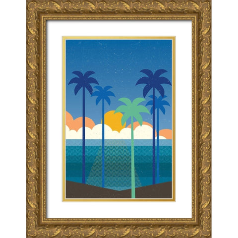 Buena Vista No Words Gold Ornate Wood Framed Art Print with Double Matting by Wild Apple Portfolio