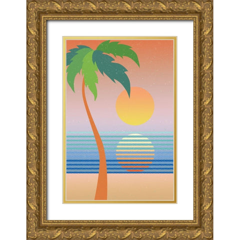 Paradise No Words Gold Ornate Wood Framed Art Print with Double Matting by Wild Apple Portfolio