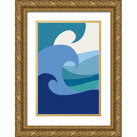 Salty No Words Gold Ornate Wood Framed Art Print with Double Matting by Wild Apple Portfolio