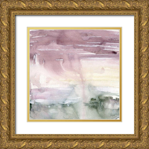 Subtlety Gold Ornate Wood Framed Art Print with Double Matting by Rice, Kristy