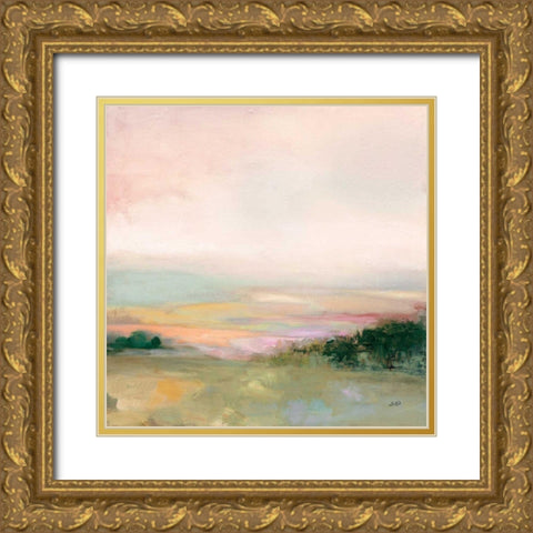 Dark Glowing Valley Gold Ornate Wood Framed Art Print with Double Matting by Purinton, Julia