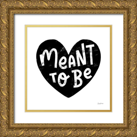 Love Letters II BW Gold Ornate Wood Framed Art Print with Double Matting by Thorns, Becky