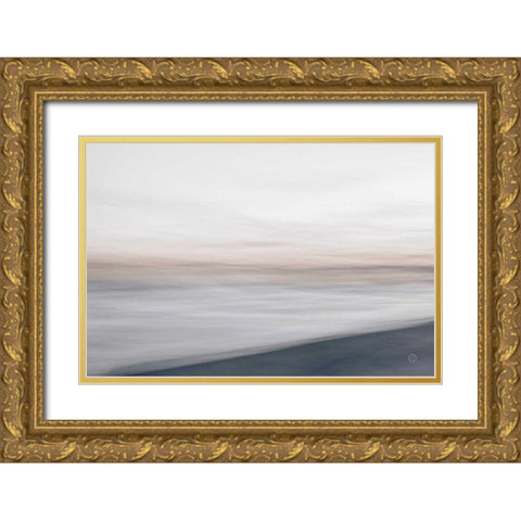 Waves Move Me I Gold Ornate Wood Framed Art Print with Double Matting by Larson, Nathan