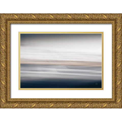 Waves Move Me IV Gold Ornate Wood Framed Art Print with Double Matting by Larson, Nathan