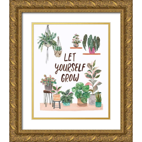 Jungle Home I Gold Ornate Wood Framed Art Print with Double Matting by Panganiban, Karyn