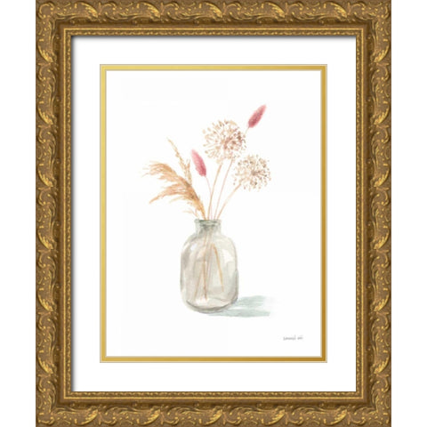 Everlasting Bouquet II Gold Ornate Wood Framed Art Print with Double Matting by Nai, Danhui