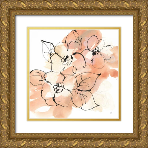 Terracotta Neutrals I Gold Ornate Wood Framed Art Print with Double Matting by Paschke, Chris