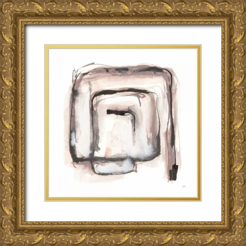 Lost in Squares I Gold Ornate Wood Framed Art Print with Double Matting by Paschke, Chris