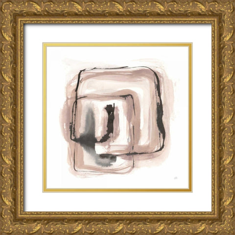 Lost in Squares III Gold Ornate Wood Framed Art Print with Double Matting by Paschke, Chris