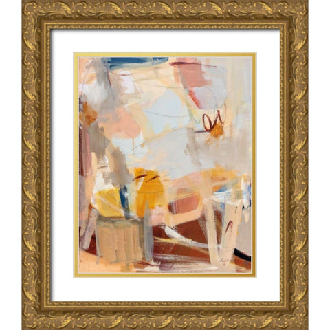 Cowgirl Gold Ornate Wood Framed Art Print with Double Matting by Munger, Pamela