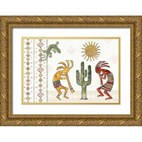 Southwest Flair I Gold Ornate Wood Framed Art Print with Double Matting by Tavoletti, Anne