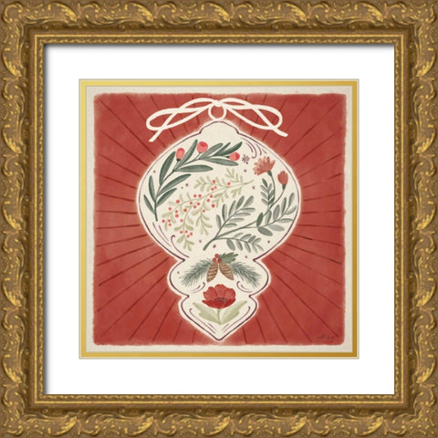 Winter Blooms VI Gold Ornate Wood Framed Art Print with Double Matting by Penner, Janelle