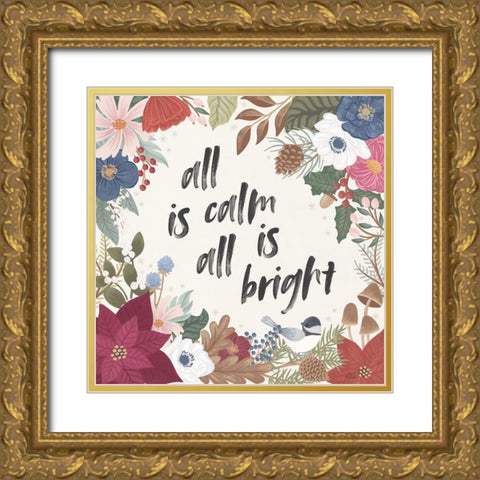 Winter Spirit VI Gold Ornate Wood Framed Art Print with Double Matting by Marshall, Laura