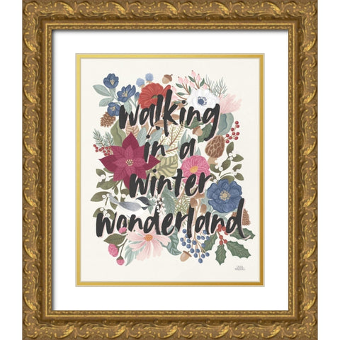 Winter Spirit VII Gold Ornate Wood Framed Art Print with Double Matting by Marshall, Laura