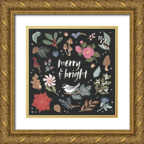 Winter Spirit III Dark Gold Ornate Wood Framed Art Print with Double Matting by Marshall, Laura