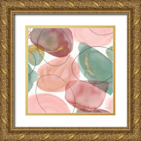 Petal Passion Pattern II Gold Ornate Wood Framed Art Print with Double Matting by Grove, Beth