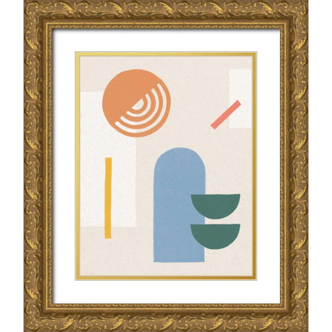 Shapely I Gold Ornate Wood Framed Art Print with Double Matting by Hershey, Moira