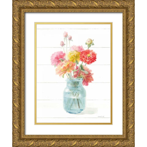 Homegrown Summer III Gold Ornate Wood Framed Art Print with Double Matting by Nai, Danhui